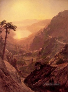 Vista del lago Donner Montaña Albert Bierstadt Pinturas al óleo